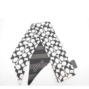 Coach C Signature Pony Scarf 85126 Black / White